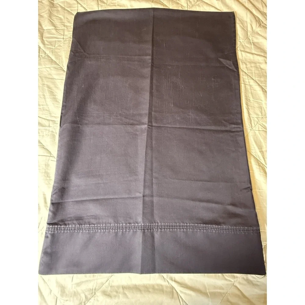 GlucksteinHome Pillowcases Set of 2 Navy Blue 100% Cotton 21x30